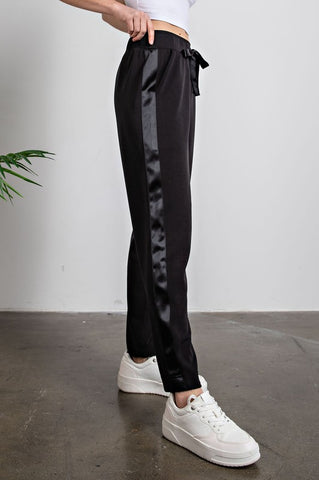 Super Soft Modal Straight Leg Joggers with Side Satin