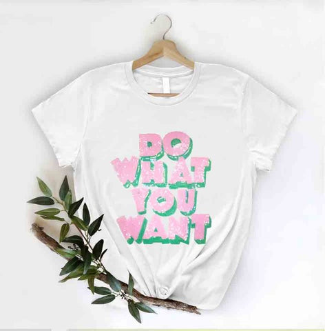 Do What You Want Sequin Graphic Tee