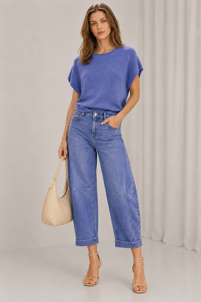 Soft Denim Barrel Jeans
