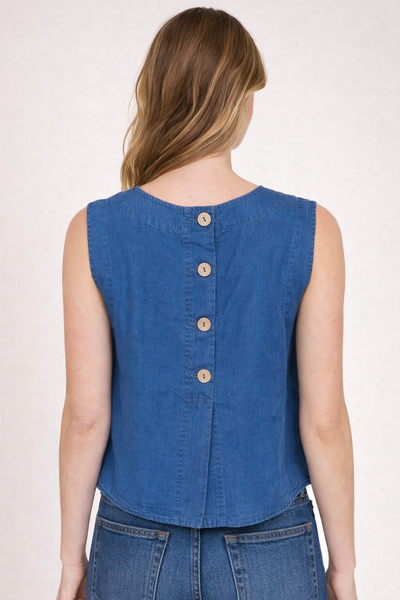 Top Chambray con Botones