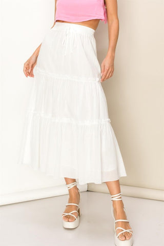 Love Bug Tiered Midi Skirt