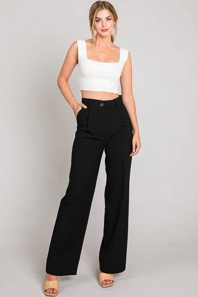 Pantalon Wide Leg Tiro Alto