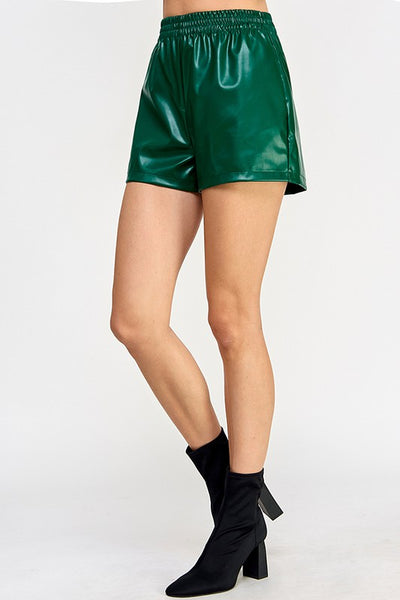 Faux Leather Shorts