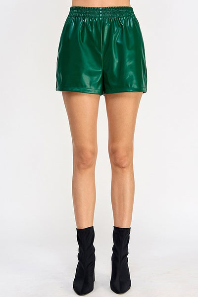 Faux Leather Shorts