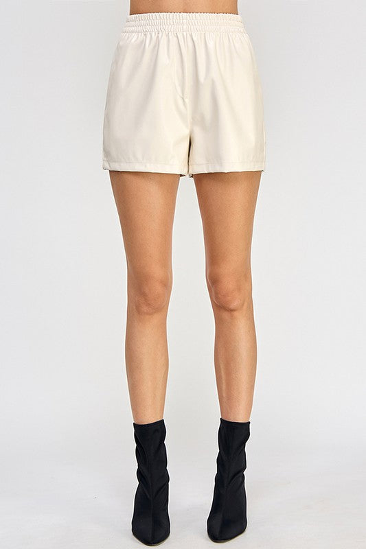 Faux Leather Shorts