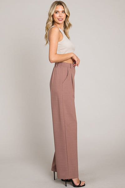 Twill Wide Leg Trousers