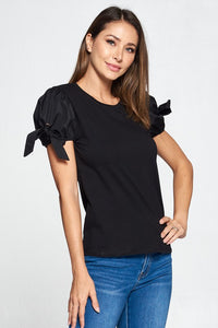 Stretch Bubble Sleeve Top