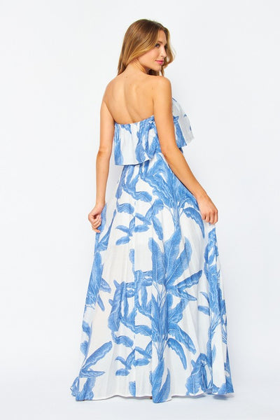 Maxi Vestido Floral StrapLess