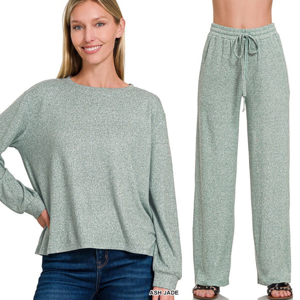 Super Soft Melange Hacci Lounge Pajama Set