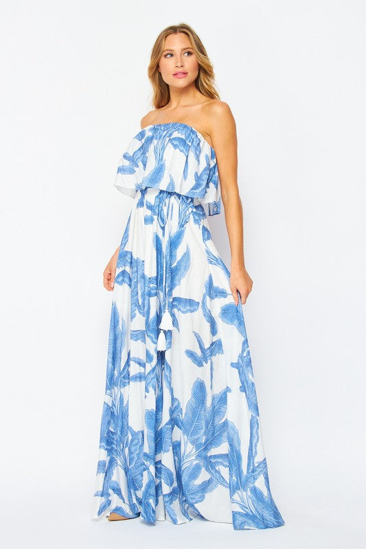 Maxi Vestido Floral StrapLess