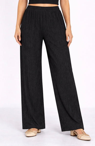 Crinkle Plisse Loungewear Pants
