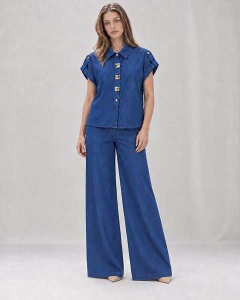 Conjunto Tencel Manga Corta