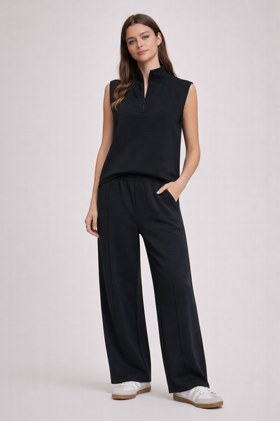 Soft Scuba Wideleg Pants