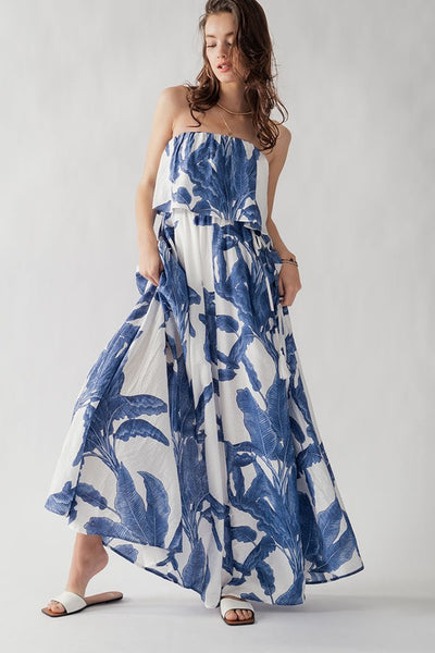 Maxi Vestido Floral StrapLess