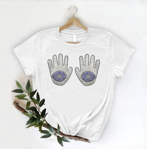 Stretch Jewelled  Hands T-Shirt