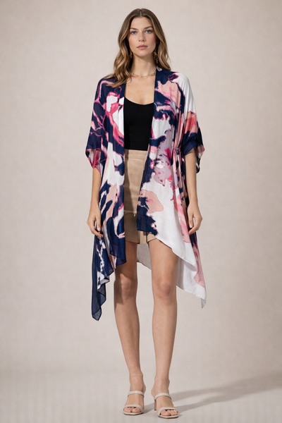 Painted Bloom Summer Kimono