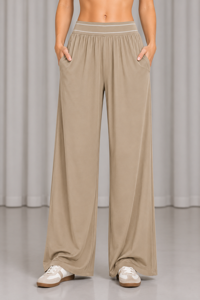 Pantalon Athleisure Ancho de Cintura Elastica