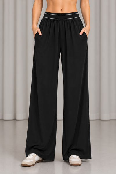 Pantalon Athleisure Ancho de Cintura Elastica
