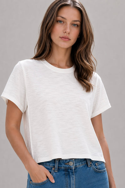 Playera Básica Slub Manga Corta