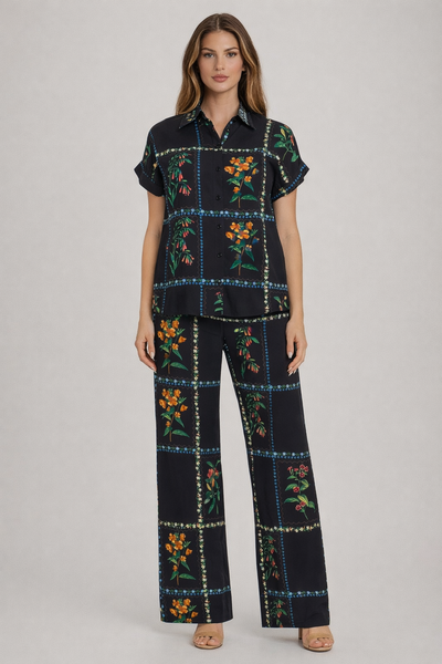 Breathable Flower Print Pants