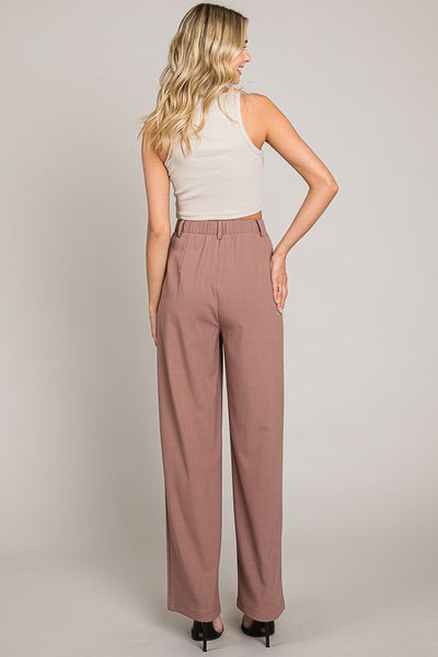 Twill Wide Leg Trousers