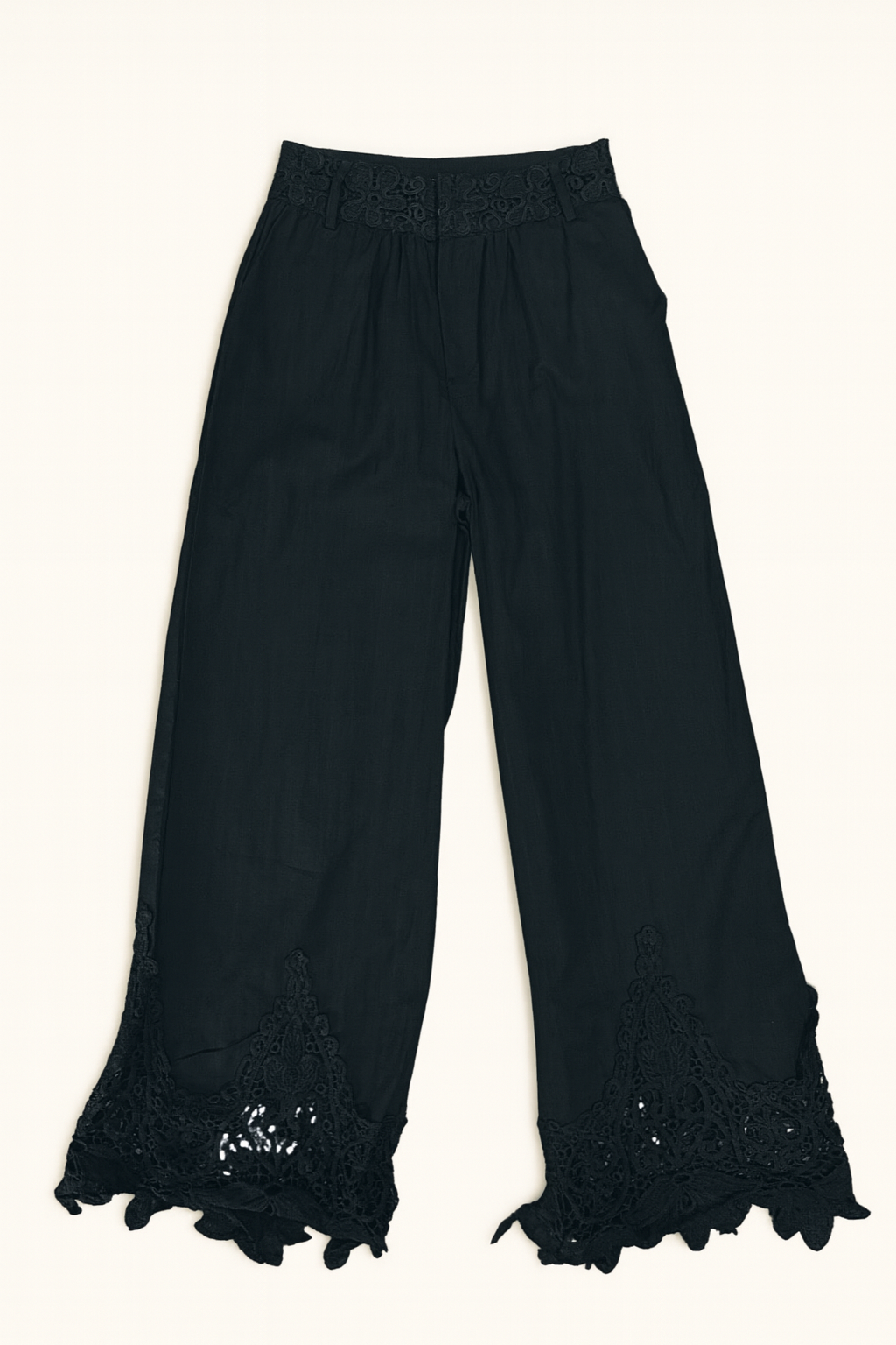 Pantalon Wideleg Encaje