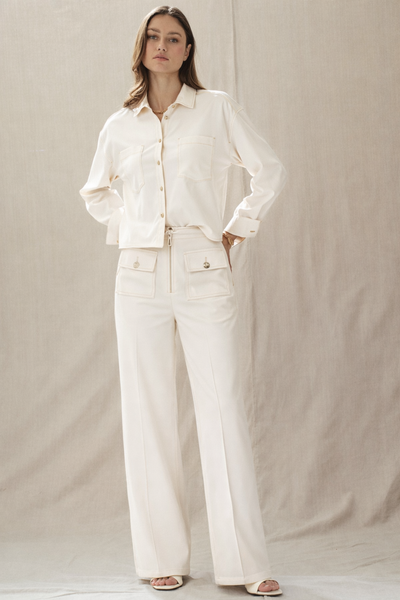 Super Soft Denim Wide Leg Pants