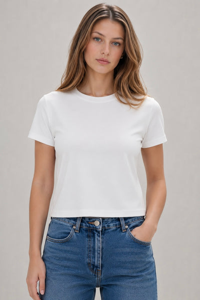 Stretch Cotton Tee