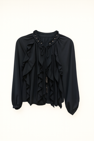 Blusa Olanes y Beads Manga Larga