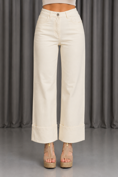 High Waisted Super-Stretch Wide Leg Jeans