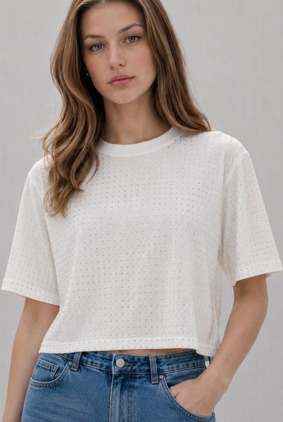 Top Boxy con Rhinestones