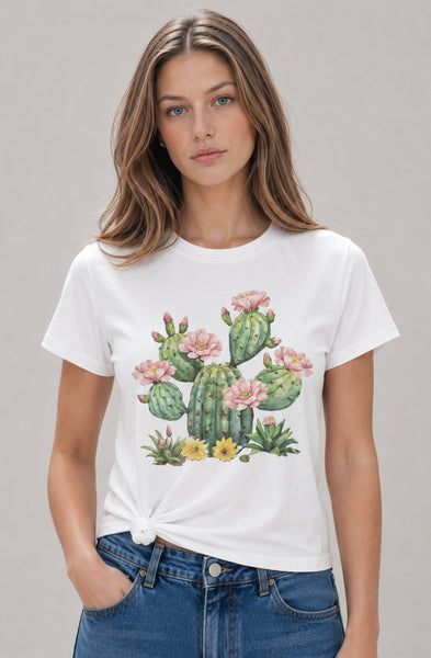 Cotton Stretch Cactus Tee