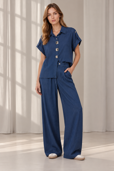 Conjunto Tencel Manga Corta
