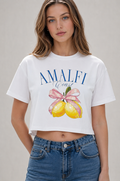 Oversize Cropped Tee Amalfi Limón