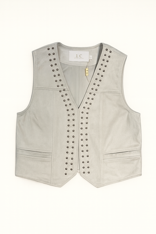 Chaleco de Suede con Estoperoles