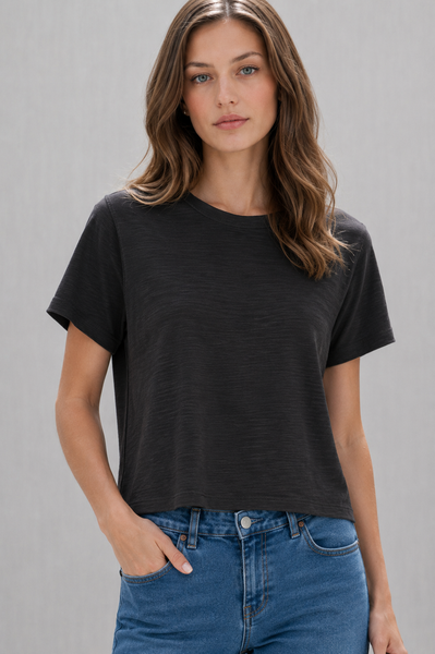 Playera Básica Slub Manga Corta