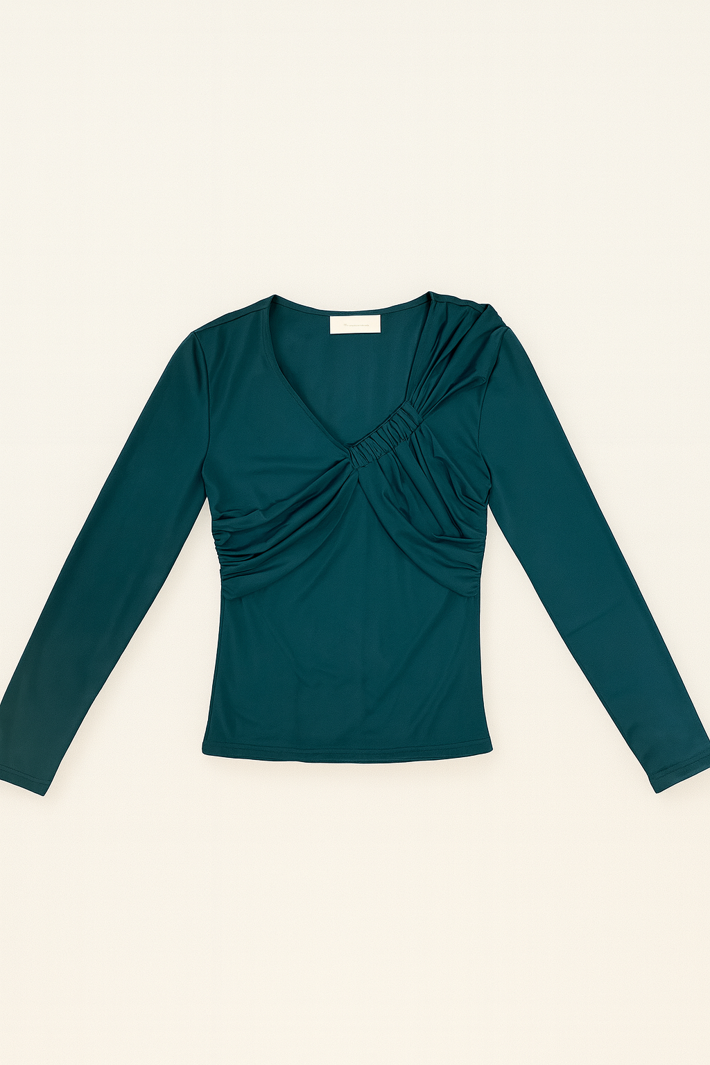 Blusa Manga Larga Super Stretch con Detalle Frontal