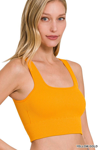 Ribbed Tank Top (Removable Bra Pads)