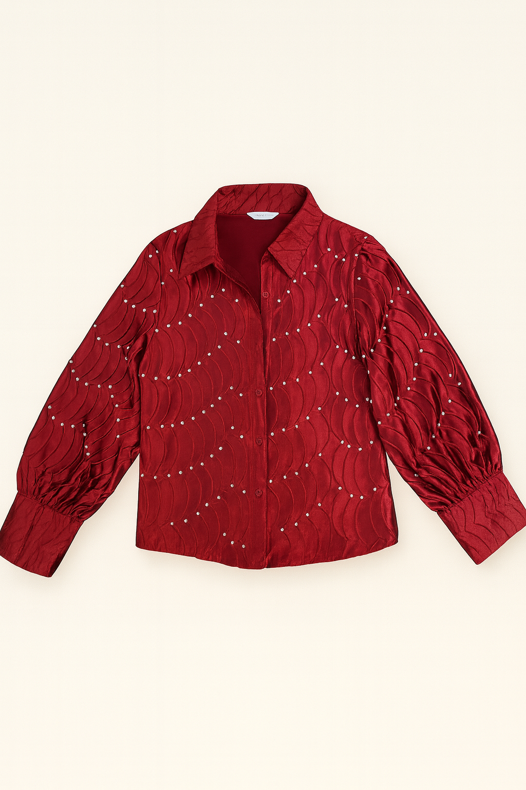 Rhinestone Long Sleeve Blouse