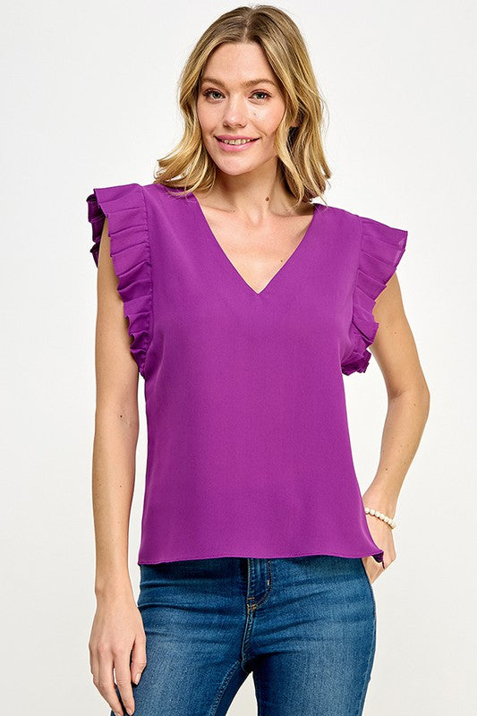 Ruffle Sleeve Top