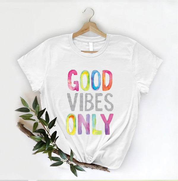 T-Shirt Stretch Sparkle Good Vibes