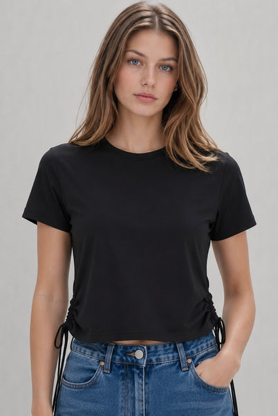 Stretch Cotton Top Ajustable con Elástico Lateral