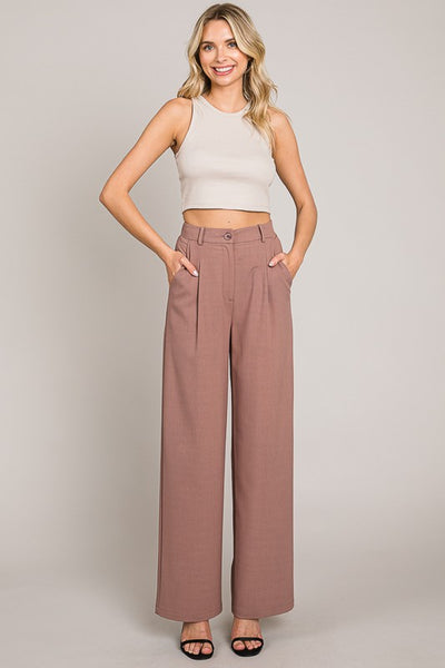 Twill Wide Leg Trousers