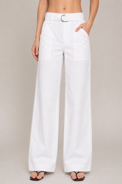 Pantalón de Pierna Ancha con Cinturón