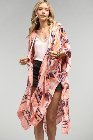 Tropical Botanical Summer Kimono