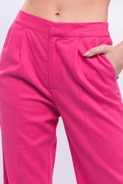 Pantalon de Lino con Pinzas