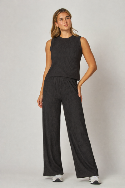 Crinkle Plisse Loungewear Pants
