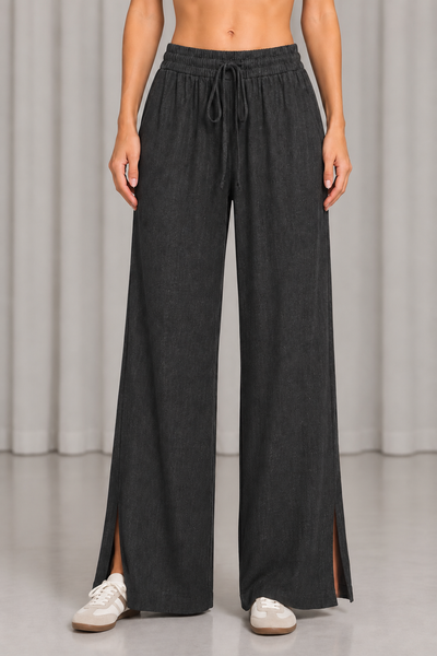 Pantalon de Lino con Cordon Ajustable