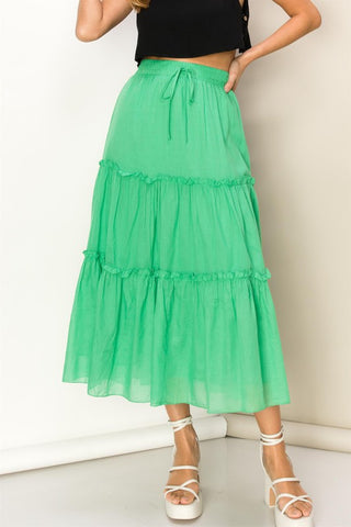 Love Bug Tiered Midi Skirt