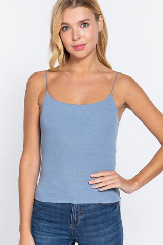 Knit Cami Top with Bra Cup